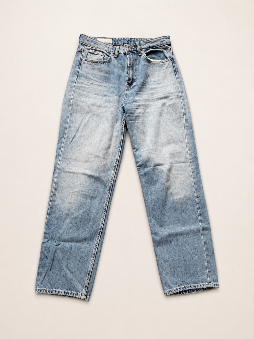 Zara Light Blue Straight-Leg Men's Jeans